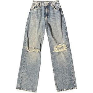 Garage Denim High Waisted Wide Leg Jeans